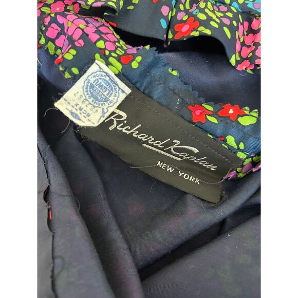 Richard Kaplan Vintage Floral Dress with Ruffles & Bow size XS - Picture 6 of 7